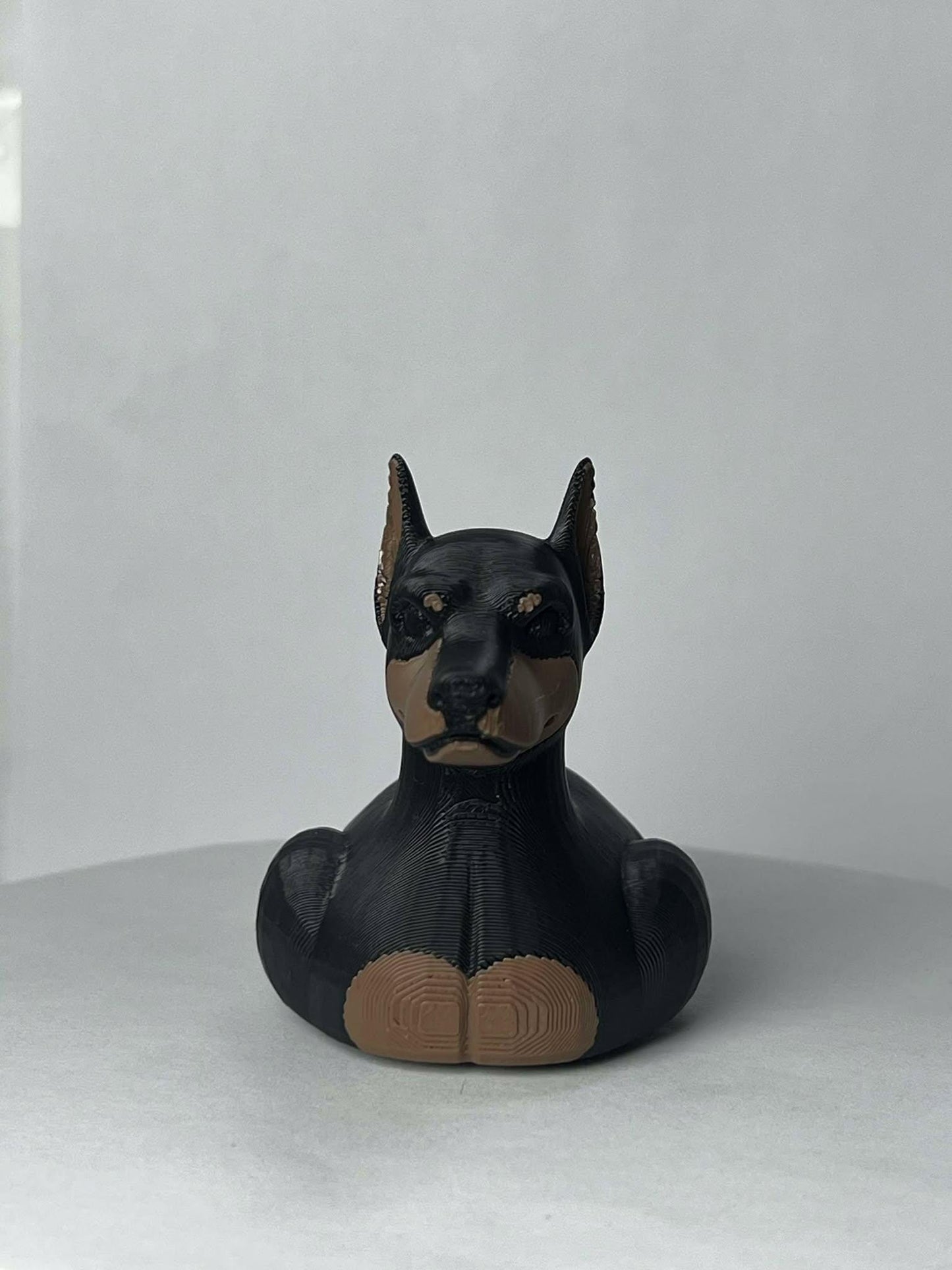 Black Doberman Duck - Jeep Ducking Character for Collectors - PVC Free, Unisex, Fun and Nostalgic Design
