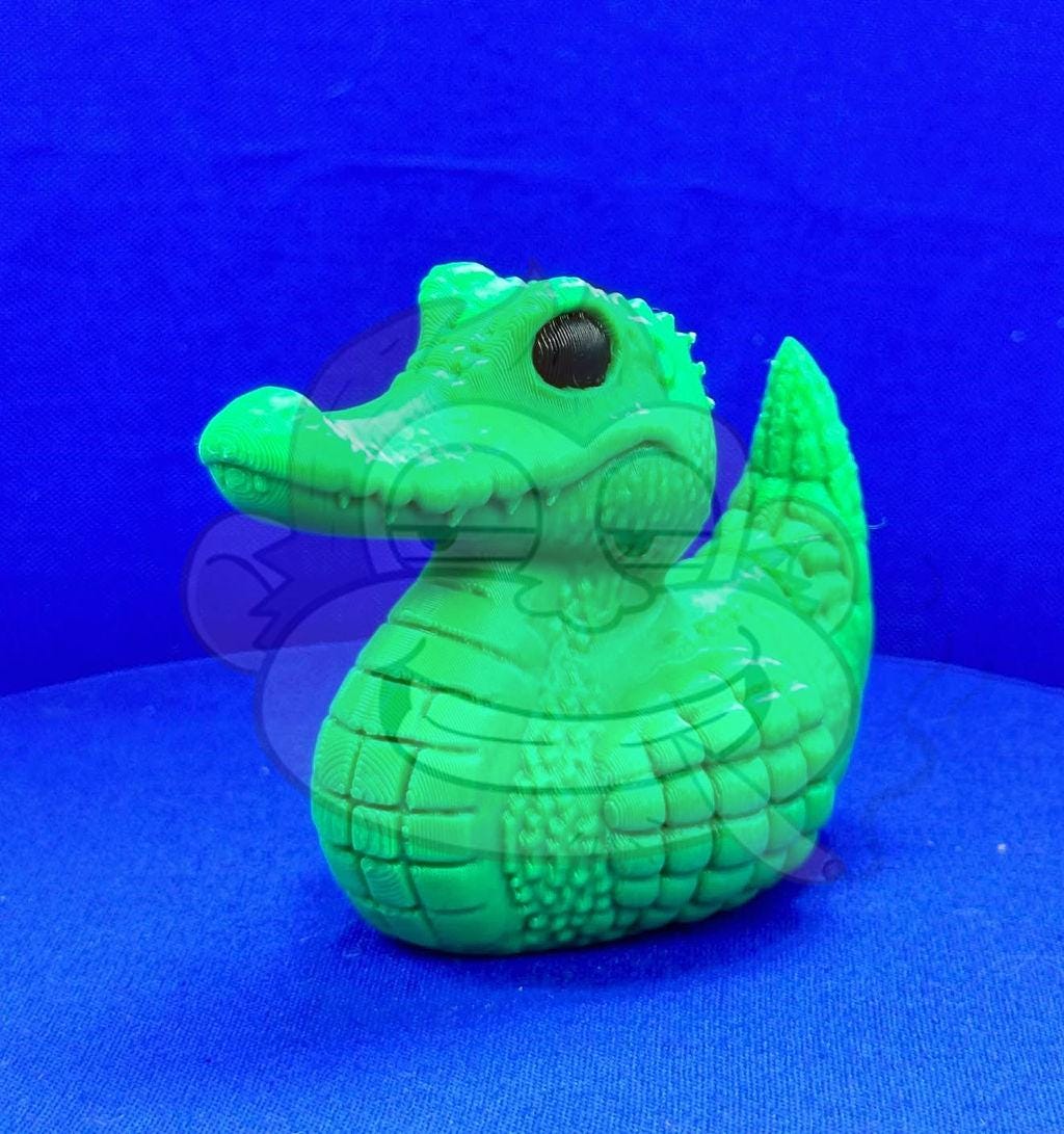Aligator Duck - Jeep Ducking Character for Collectors - PVC Free, Unisex, Fun and Nostalgic Design