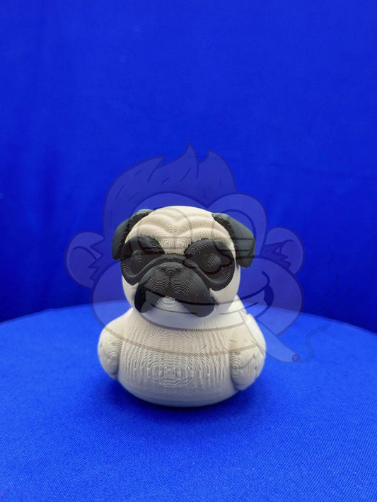Pug Duck - Jeep Ducking Character for Collectors - PVC Free, Unisex, Fun and Nostalgic Design