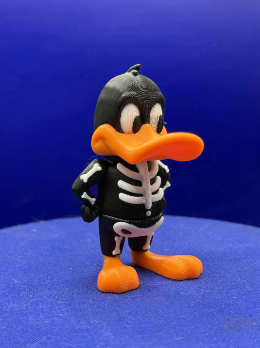 Daffy Duck as a skeleton flexi - Flexi  - 3D Printed - Flexie - halloween