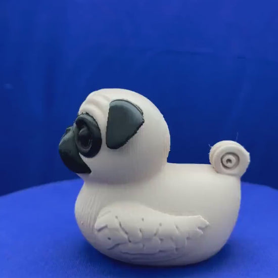 Pug Duck - Jeep Ducking Character for Collectors - PVC Free, Unisex, Fun and Nostalgic Design