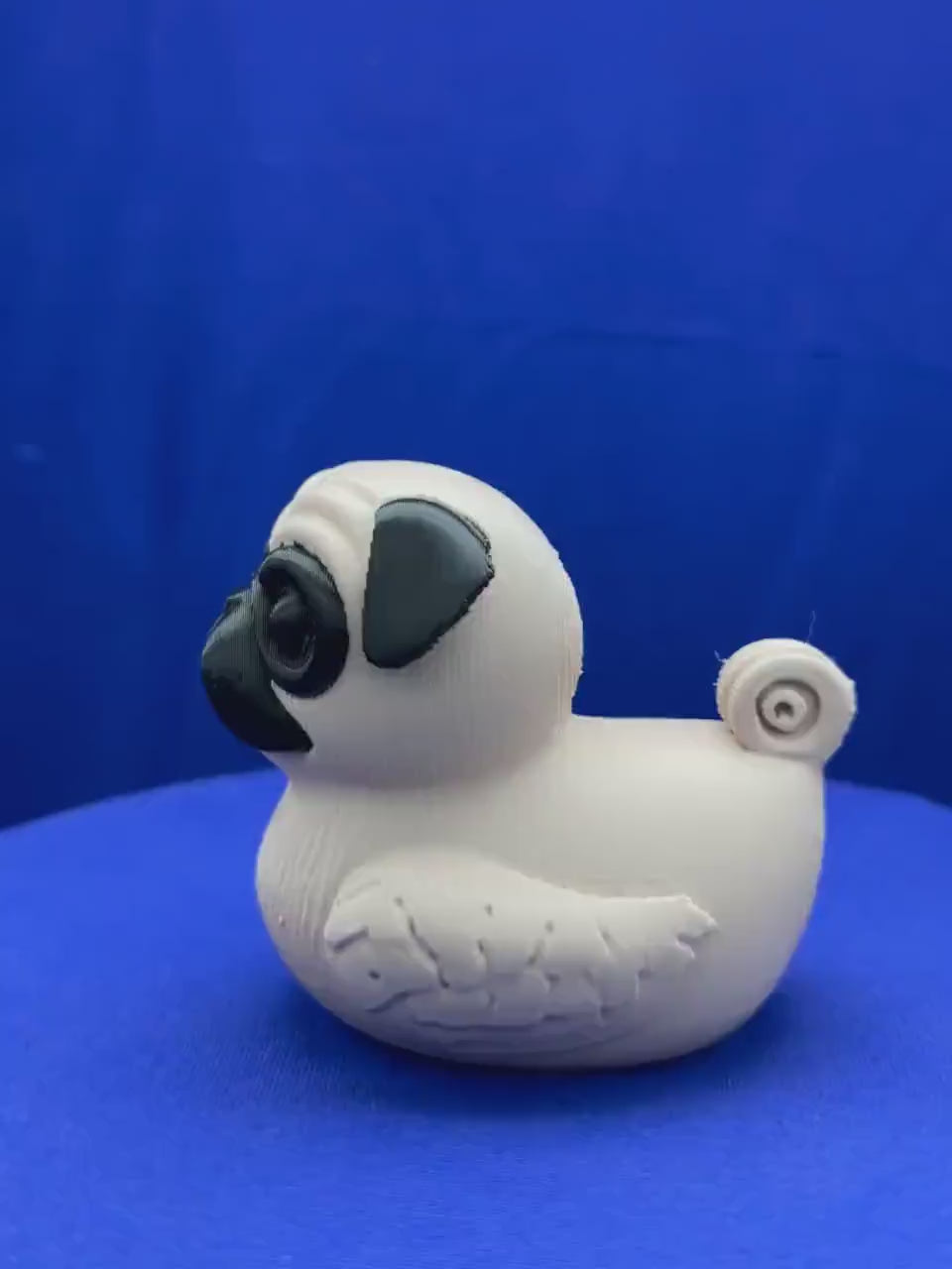 Pug Duck - Jeep Ducking Character for Collectors - PVC Free, Unisex, Fun and Nostalgic Design