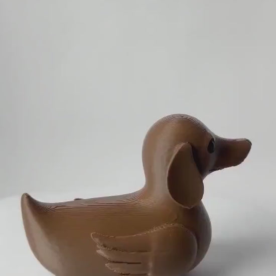 Dachshund Duck - Jeep Ducking Character for Collectors - Brown Dachshund dog - PVC Free, Unisex, Fun and Nostalgic Design