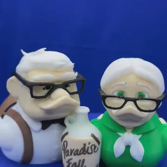 Adventure Loving Couple UP Duck - 3D Printed - Jeep ducking