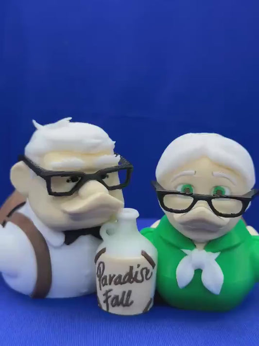 Adventure Loving Couple UP Duck - 3D Printed - Jeep ducking